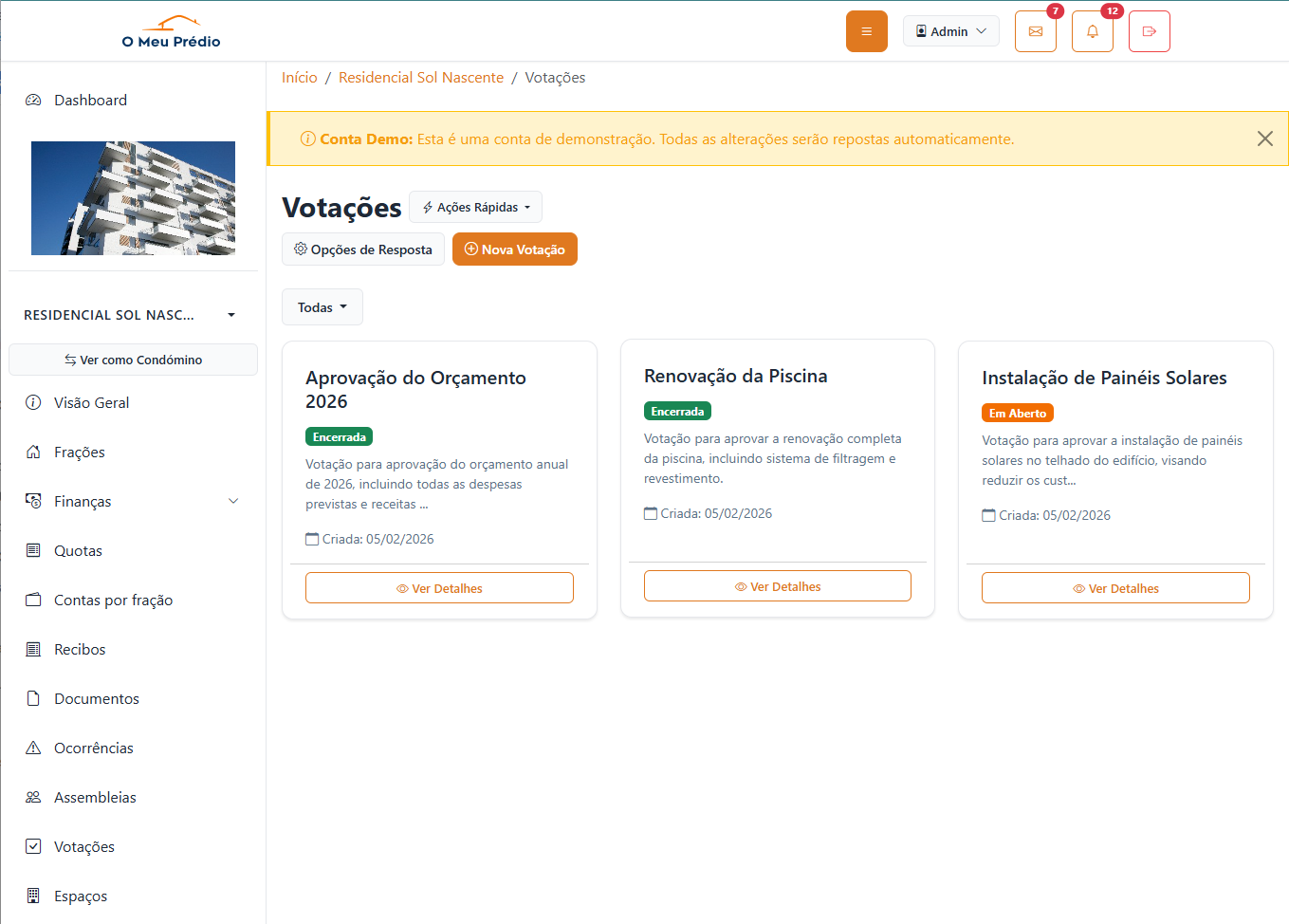 Inquéritos - Inquéritos online e votações em assembleia